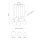 Suspension verre métal L : 400 cm réglable 7x E27 XXL