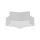 Lampe de plafond chambre denfant étoile L : 45 cm tissu blanc gris 2x E27