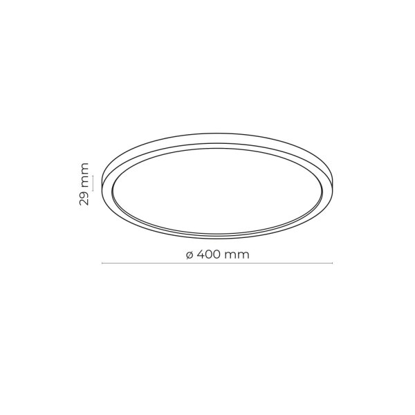 Plafonnier LED salle de bain dimmable IP54 Ø 40 cm rond 3 modes déclairage