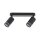Spot de plafond en métal 43,5cm de long noir 2 flammes GU10
