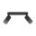 Spot de plafond en métal 43,5cm de long noir 2 flammes GU10
