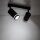 Spot de plafond en métal 43,5cm de long noir 2 flammes GU10