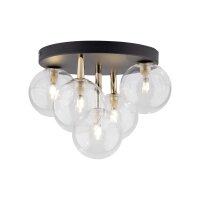 Lampe de plafond verre métal Ø 35 cm petit...