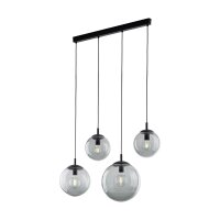 Lampe à suspendre verre fumé métal L...