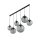 Suspension verre fumé métal 130 cm de long H : max. 150 cm