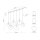 Suspension verre fumé métal 130 cm de long H : max. 150 cm