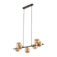 Suspension m&eacute;tal verre fum&eacute; L : 90 cm H :...