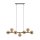 Suspension métal verre fumé L : 90 cm H : max. 153 cm 7x G9