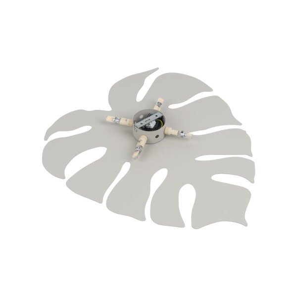 Applique blanche lumière indirecte métal H : 54 cm 4x G9 feuille