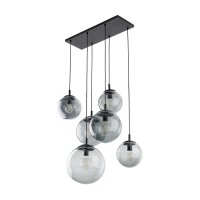 Lampe à suspendre verre fumé L : 77 cm H :...