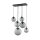 Lampe à suspendre verre fumé L : 77 cm H : max. 140 cm 6x E27