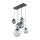 Lampe à suspendre verre fumé L : 77 cm H : max. 140 cm 6x E27