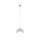 Lampe à suspendre métal verre D : 27cm H : max. 160cm Beige Blanc E27