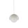 Lampe à suspendre métal verre D : 27cm H : max. 160cm Beige Blanc E27