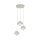 Lampe à suspendre 3 flammes métal verre G9 beige blanc DEVIN