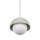 Lampe à suspendre Verre Métal Ø 17 cm Beige Blanc G9 Boule Abat-jour