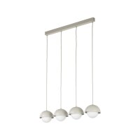 Suspension allongée 80cm beige blanc 4-flamme G9...