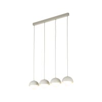 Suspension allongée 80cm beige blanc 4-flamme G9...