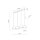 Suspension allongée 80cm beige blanc 4-flamme G9 verre métal