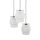 Lampe à suspendre tissu blanc noir réglable E27 3-flamme