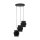 Suspension 3 flammes noir tissu métal E27 orientable