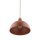 Lampe à suspendre métal bois Ø 34 cm rond H : max. 170 cm rouge E27
