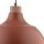 Lampe à suspendre métal bois Ø 34 cm rond H : max. 170 cm rouge E27