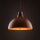 Lampe à suspendre métal bois Ø 34 cm rond H : max. 170 cm rouge E27