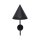 Applique Métal Noir H : 38 cm E27 Design Rétro
