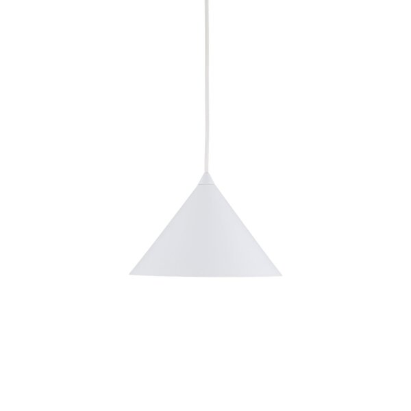 Lampe à suspendre métal E27 D : 19 cm rond H : max. 155 cm blanc