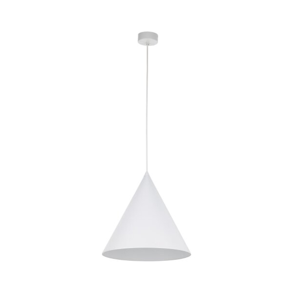 Suspension en métal D : 32 cm H : max. 165 cm Blanc E27
