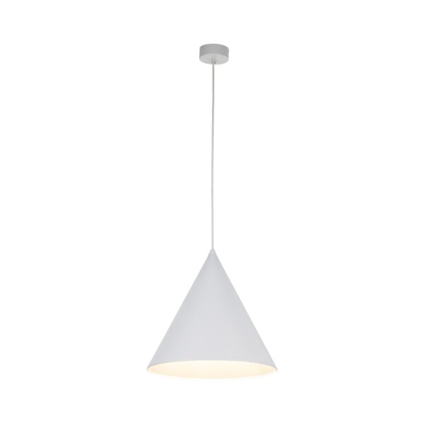 Suspension en métal D : 32 cm H : max. 165 cm Blanc E27