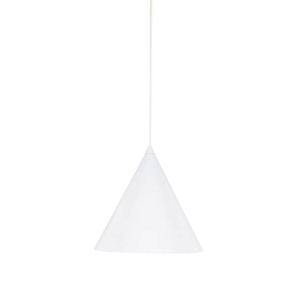 Suspension Blanc Métal Ø 25 cm H : max. 160 cm E27 Retro