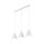 Suspension 3 flammes métal L : 75 cm blanc E27 CODY