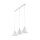 Suspension 3 flammes métal L : 75 cm blanc E27 CODY