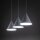 Suspension 3 flammes métal L : 75 cm blanc E27 CODY