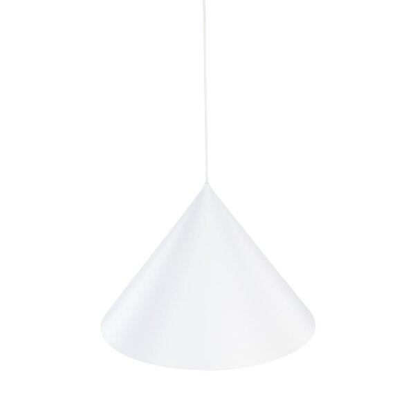 Lampe à suspendre métal blanc Ø 50 cm H : max. 170 cm E27 Retro