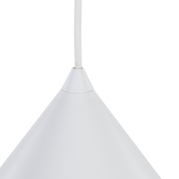 Lampe à suspendre métal blanc Ø 50 cm H : max. 170 cm E27 Retro
