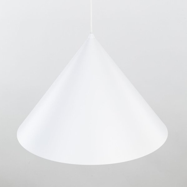 Lampe à suspendre métal blanc Ø 50 cm H : max. 170 cm E27 Retro