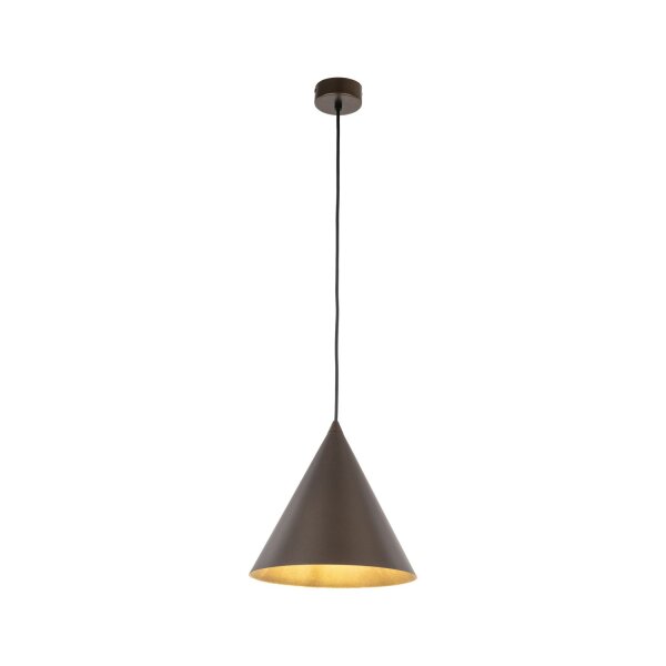 Lampe à suspendre métal brun H : max. 1,6 m Ø 25 cm E27 Retro