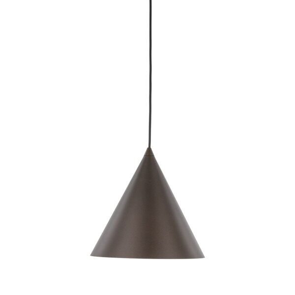 Lampe à suspendre métal brun H : max. 1,6 m Ø 25 cm E27 Retro