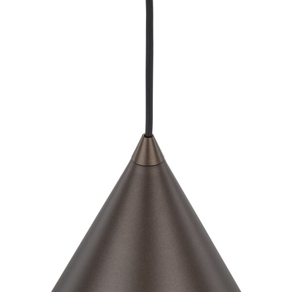Lampe à suspendre métal brun H : max. 1,6 m Ø 25 cm E27 Retro