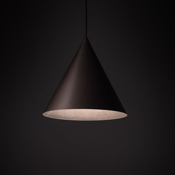 Lampe à suspendre métal brun H : max. 1,6 m Ø 25 cm E27 Retro