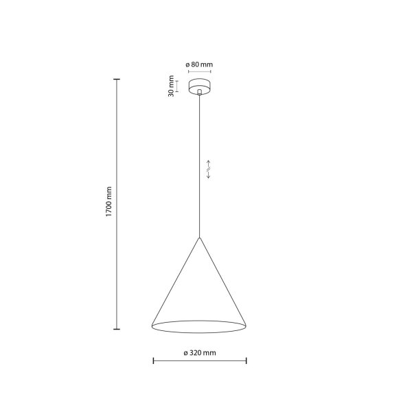 Lampe à suspendre métal Ø 32 cm Abat-jour conique E27 Design rétro