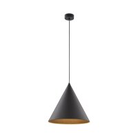 Suspension noire métal E27 Ø 32 cm H : max....
