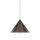 Suspension métal Ø 50 cm rond H : max 170 cm Brun E27