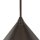 Suspension métal Ø 50 cm rond H : max 170 cm Brun E27