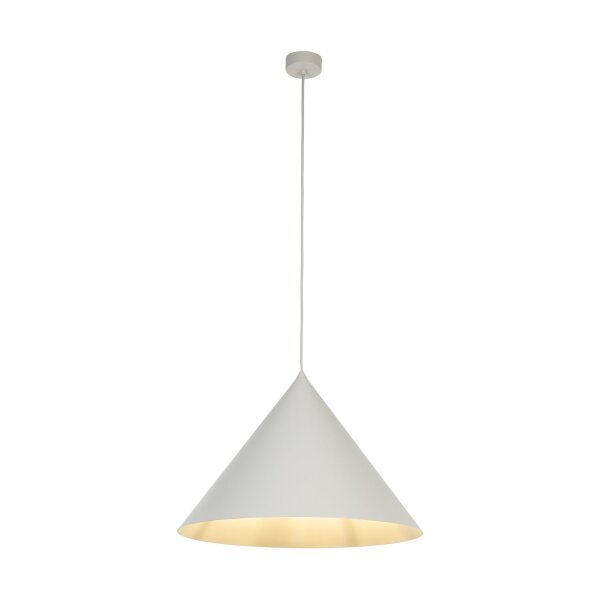 Lampe à suspendre métal beige Ø 50 cm grand H : 1,7 m E27 CODY