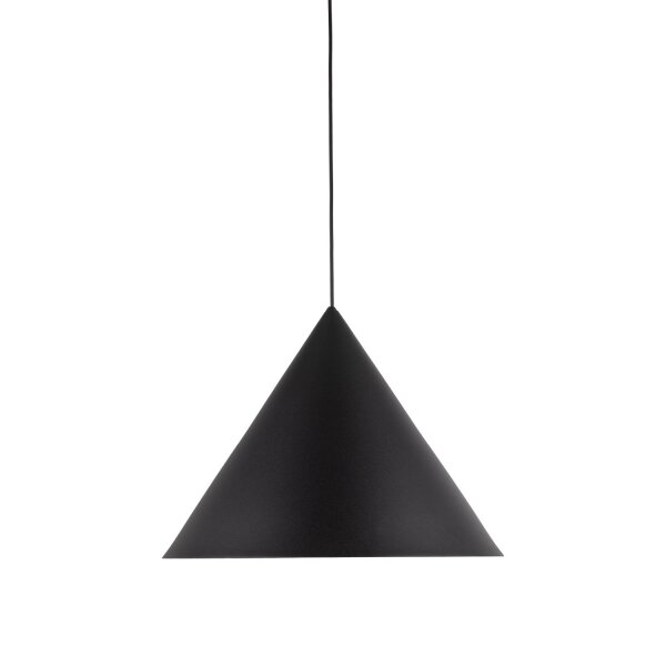 Lampe à suspendre métal noir Ø 50 cm grand E27 abat-jour conique