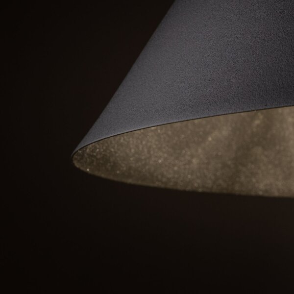 Lampe à suspendre métal noir Ø 50 cm grand E27 abat-jour conique